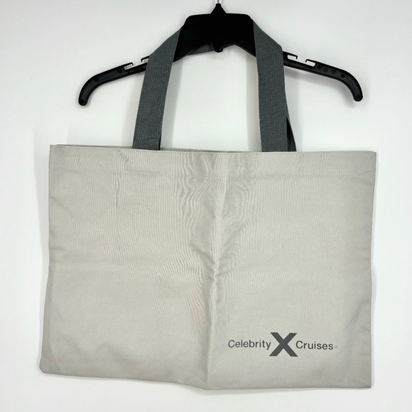 Celebrity Cruises Logo Cotton Canvas Tote with Small Zip-Top Bag Vacation Travel - Picture 1 of 7